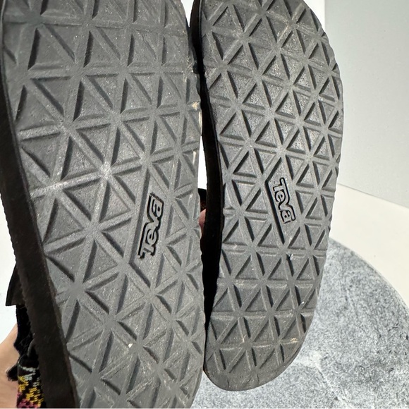 Teva Black Original Colorful Sandals 5 - Picture 9 of 11